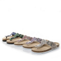 Fashion flat flip flops beach shoes slipper glitter sandal for women